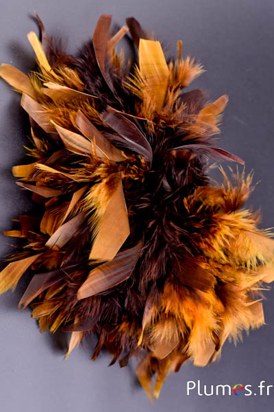 Coq mèche -10 cm - café-or aztèque